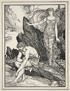 Calypso tar synd om Ulysses, från "Tales of the Greek Seas" av Andrew Lang