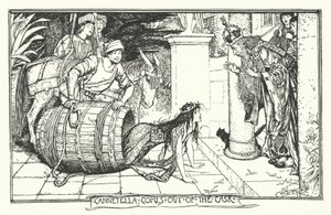 Cannetella kommer ut ur fatet (gravyr) av Henry Justice Ford
