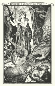 Dschemila överlistar Ogre (gravyr) av Henry Justice Ford