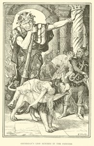 Grumedans lejon hämtar i prinsessan (gravyr) av Henry Justice Ford
