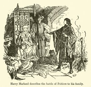 Harry Marland beskriver slaget vid Poitiers för sin familj av Henry Justice Ford