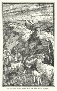"Han kan ha mötts på vilda nedgångar" (litho) av Henry Justice Ford