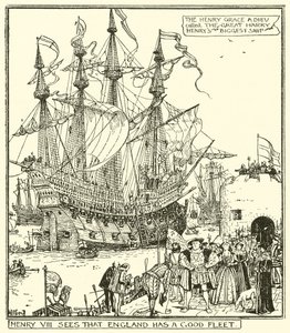 Henry VIII ser att England har en bra flotta av Henry Justice Ford
