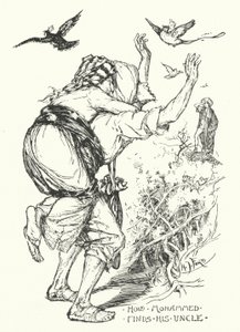 Hur Mohammed hittar sin farbror (gravyr) av Henry Justice Ford