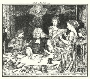 Hur Mr Wesleys skyttegravare dansade på bordet (litho) av Henry Justice Ford