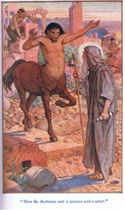 Hur St Anthony träffade en kentaur och en satyr, 1912