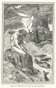 Hur St Brendan hittade Judas Iskariot (litho) av Henry Justice Ford