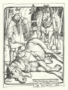 Hur Carter dödade sin häst (gravyr) av Henry Justice Ford