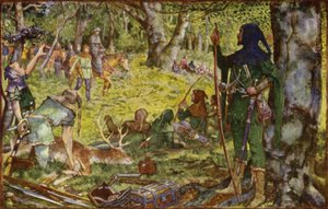Hur kungen, förklädd till en abbot, besökte Robin under Greenwood Tree av Henry Justice Ford