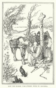 Hur hästen sympatiserade med St Columba (litho) av Henry Justice Ford