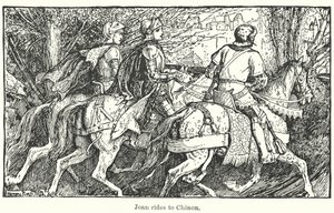 Joan rider till Chinon (litografi) av Henry Justice Ford