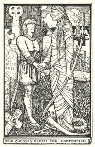 John väljer döden för gudmor (litho) av Henry Justice Ford