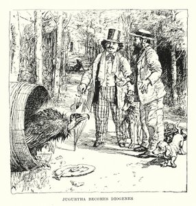 Jugurtha blir Diogenes (gravyr) av Henry Justice Ford