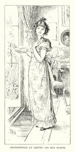 Mademoiselle de Laistre och hennes vessla (gravyr) av Henry Justice Ford