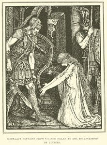 Menelaus avstår från att döda Helen på Ulysses förbön av Henry Justice Ford
