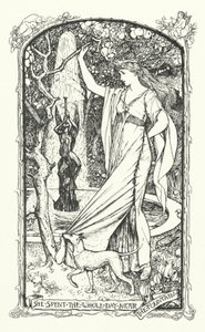 Hon tillbringade hela dagen vid fontänen (gravyr) av Henry Justice Ford