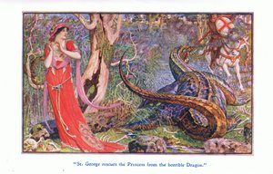 St George räddar prinsessan från den hemska draken, 1912