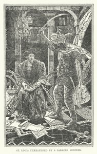 St Louis hotad av en saracensk soldat (litho) av Henry Justice Ford