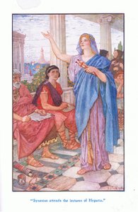 Synesius deltar i Hypatias föreläsningar, 1912 av Henry Justice Ford