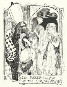 Bassan skrattar åt Circassians (gravyr) av Henry Justice Ford