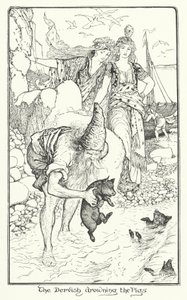 Dervisch som dränker grisarna (gravyr) av Henry Justice Ford