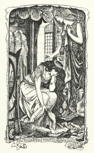 Älvan, prinsessan och åsneskinnet (gravyr) av Henry Justice Ford