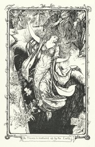 Prinsessan är uppslukad av jorden (gravyr) av Henry Justice Ford