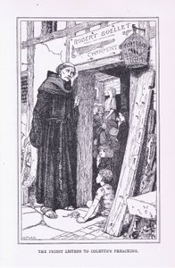 Prästen lyssnar på Colettes predikan, 1912 av Henry Justice Ford