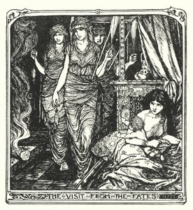 Besöket från öden (litho) av Henry Justice Ford