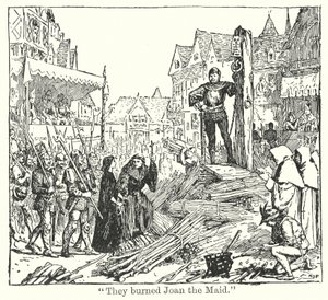 "De brände Joan the Maid" (litografi) av Henry Justice Ford