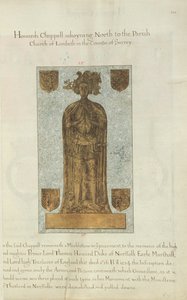 Marmorgravsten av Lord Thomas Howard Duke of Norfolk, 1637 (bläck och bladguld på veläng)
