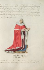 Sir William Howard (d.1308) (bläck och bladguld på veläng)
