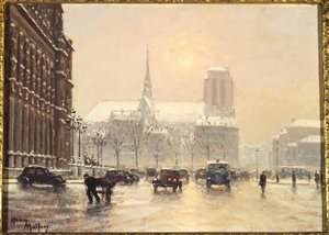 Notre-Dame sedd från Place de l