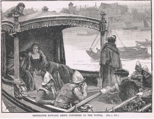 Catherine Howard fördes till tornet 1542 av Henry Marriott Paget