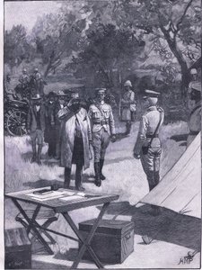 Cronjes kapitulation, illustration från Cassells History of England, 1900-talet av Henry Marriott Paget