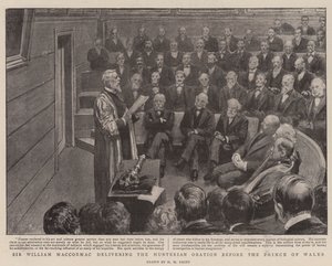 Sir William MacCormac håller Hunterian Oration inför prinsen av Wales av Henry Marriott Paget