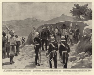 Den brittiska missionen i Abessinien, mottagning utanför Harrar av Ras Makonnen av Henry Marriott Paget