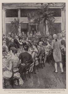 Den statliga banketten på Dublin Castle för att hedra drottningens besök av Henry Marriott Paget