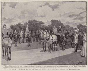 Besöket i Windsor av Ancient and Honorable Artillery Company of Massachusetts