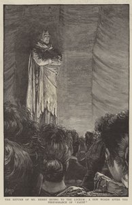 Mr Henry Irvings återkomst till Lyceum, några ord efter föreställningen av Faust av Henry Marriott Paget