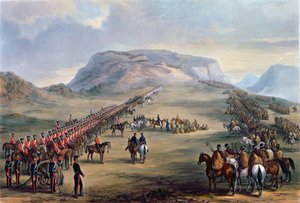 Konferensen på Block Drift, Kaffirland, den 30 juni 1846 (färgakvatint)