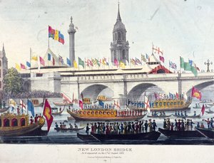 London Bridge nya, London, 1831 av Henry Matthews