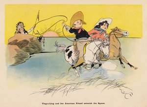 Illustration till The Adventures of a Japanese Doll (färglitografi)