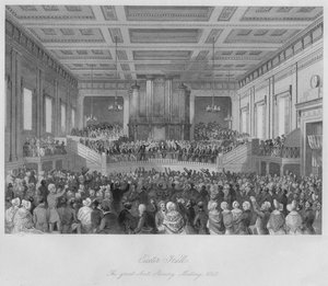 Exeter Hall. Det stora mötet mot slaveri, 1841, c1841