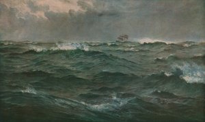 Ruggigt väder i Medelhavet, 1874, c1930.