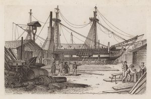 En västindiefarare i Cox and Curlins Yard, Limehouse