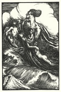 Matthew Arnolds dikt: The Forsaken Merman (gravyr) av Henry Ospovat
