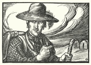 Matthew Arnolds dikt: The Scholar Gipsy (gravyr)