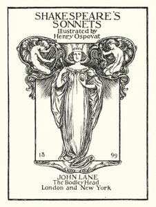 Shakespeares sonetter, titelsida (litho) av Henry Ospovat