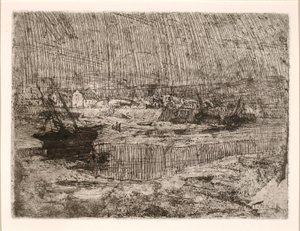 Kapsejsade fiskebåtar, Bretagne av Henry Ossawa Tanner